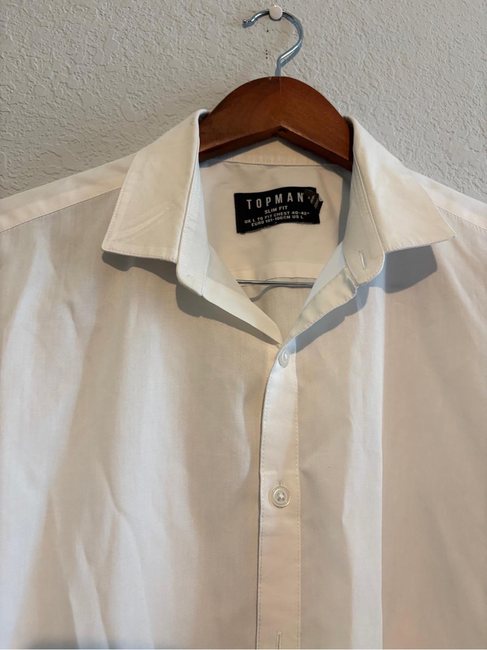 Topman White Long-Sleeve Button-Down Shirt - Picture 3 of 4